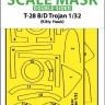 Art Scale 200-M32114 North-American T-28-B/D Trojan wheels and canopy frame paint mask (inside and outside) 1/32