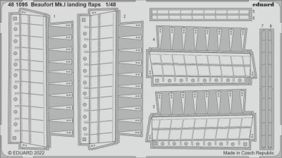 Eduard 481095 SET Beaufort Mk.I landing flaps (ICM) 1/48