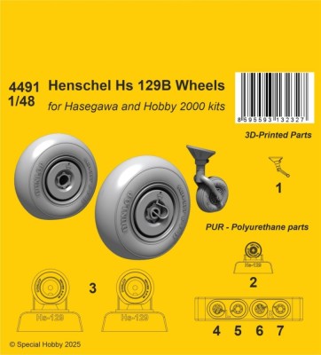 CMK 4491 Henschel Hs 129B Wheels (HAS/H.2000) 1/48