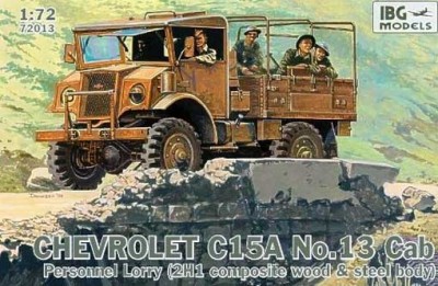 IBG Models 72013 Сhevrolet C15A No.13 Cab, Personnel Lorry (2H1 composite wood &amp; steel body) 1/72