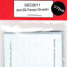 Plastic Soldier DEC2011 Decal Set 2nd SS Panzer Division (1:72)