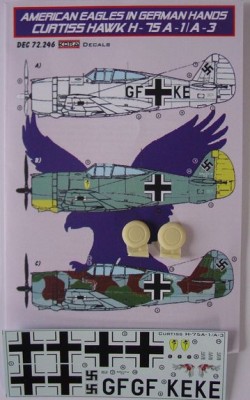 Kora Model DEC72246 Curtiss Hawk H-75 A-1/A-3 (Luftwaffe) декали декали 1/72