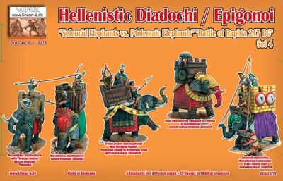 Linear-A LA049 Hellenistic Diadochi / Epigonoi - Seleucid Elephants Versus Ptolemaic Elephants Set 4 "Battle Of Raphia 217 Bc" Big Set 1/72