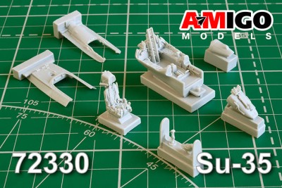 Amigo Models AМG 72330 Кабина самолета Су-35 с катапультным креслом К-36Д-5 1/72
