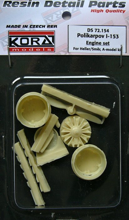 Kora Model DS72154 Polikarpov I-153 Engine set (HEL/SMER/AMOD) 1/72