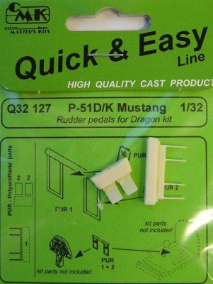 CMK Q32127 P-51D/ K Rudder pedals for DRAG 1/32