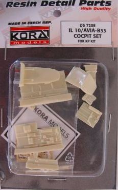 Kora Model DS7208 IL 10 / Avia B.33 Cockpit Set (for KP kit) 1/72