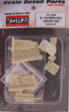 Kora Model DS7208 IL 10 / Avia B.33 Cockpit Set (for KP kit) 1/72