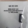 Quickboost 49185 MiG-21F-13 antennas and sensors (EDU) 1/48