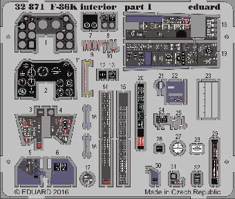 Eduard 32871 F-86K interior 1/32