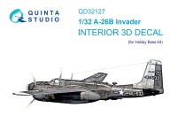 Quinta studio QD32127 A-26B (Hobby Boss) 3D Декаль интерьера кабины 1/32