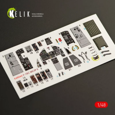 Reskit K48044 F-15C MSIP II Eagle interior 3D decals (GWH) 1/48