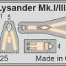 Eduard FE1516 Lysander Mk.I/III seatbelts STEEL (AIRF) 1/48