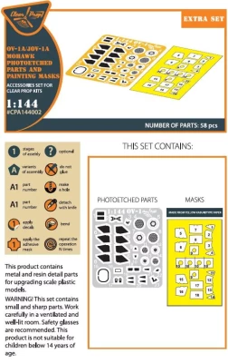 Clear Prop CPA144002 OV-1A / JOV-1A Mohawk PE set &amp; painting mask 1/144