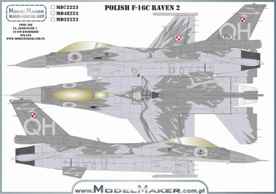 Model Maker Decals MD48223 Polish Lockheed-Martin F-16C Fighting Falcon - Raven 2 1/48
