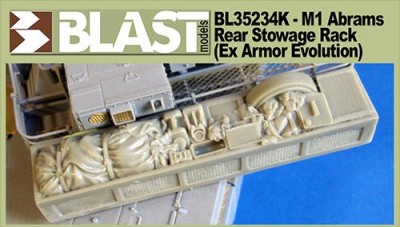Blast Models BL35234K M1 ABRAMS REAR STOWAGE RACK 1:35