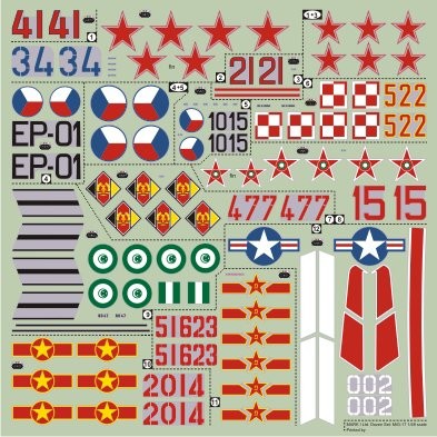 4+ Publications MKD-48005 Publ. MiG-17 colours&amp;markings (incl. decals 1/48)