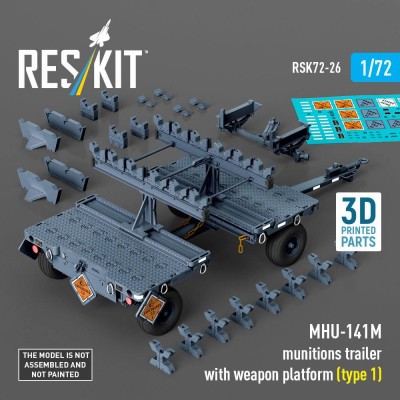 Reskit R72026 MHU-141M munitions trailer w/ weapon platform 1/72