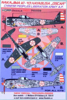 Kora Model NDT72009 Nakajima Ki-43 Chinese Peop.Liber.Army декали декали 1/72