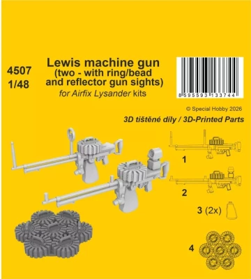 CMK SP4507 Lewis machine gun for Lysander (AIRF) 1/48