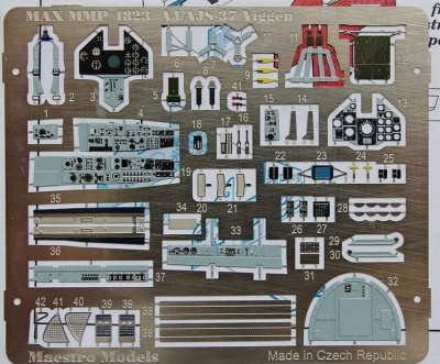 Maestro Models MMCP-4823 1/48 AJ/AJS 37 Viggen cockpit set (color PE set)