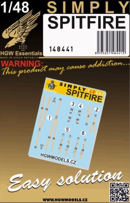 HGW 148441 Seatbelts Spifire (SIMPLY) 1/48