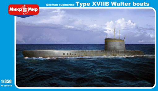 MikroMir 350-018 Немецкая подводная лодка XVIIB Walter 1/350