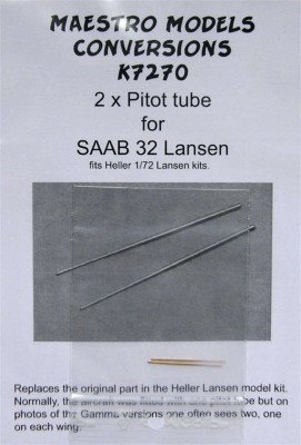 Maestro Models MMCK-7270 1/72 Pitot tube (2pcs.) for SAAB 32 Lansen