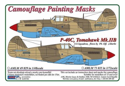 AML AMLM73035 Камуфляжные маски P-40C Tomahawk Mk.IIB 1/72