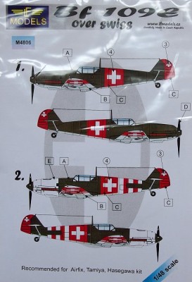 LF Model M4806 Mask Bf 109E over Swiss (EDU/TRUMP/CAF) 1/48
