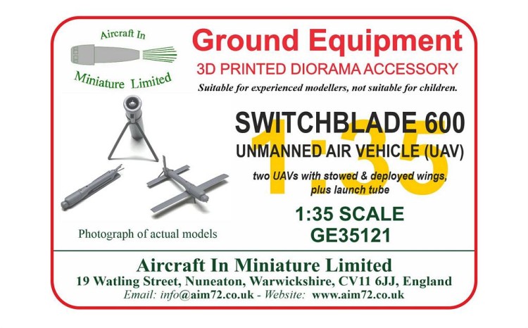 AIM GE35121 Switchblade 600 Unmanned Air Vehicle 1/35