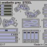 Eduard 32898 F-4 seatbelts grey STEEL 1/32