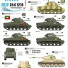 Star Decals 35-C1278 Middle East in the 1950s Egypt Shermans and T-34 tank markings.Sherman Mk.III (M4A2), Sherman Mk.V (M4A4).T-34/85(Sinai 1956).Valentine Archer tractor (Sinai 1956).(Soviet) 1/35
