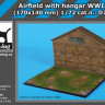Black Dog D72057 Airfield with hangar WWI base (170x140 mm) 1/72