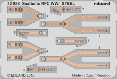 Eduard 32888 Seatbelts RFC WWI STEEL 1:32