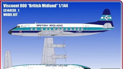 Восточный Экспресс 144139-1 Viscount 800 BRITISH MIDLAND old ( Limited Edition ) 1/144