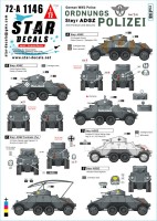 Star Decals 72-A1146 Ordnungs Polizei # 1.Anti Partisan and Security service.Steyr ADGZ 8x8 Armoured Car 1/72