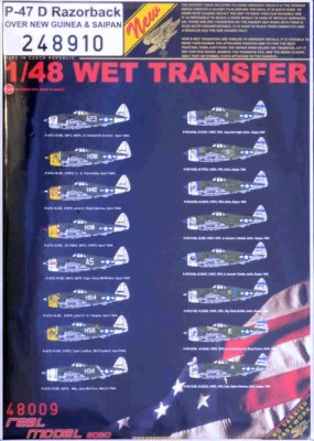 HGW 248910 Decals P-47D Razorback over New Guinea&amp;Saipan 1/48