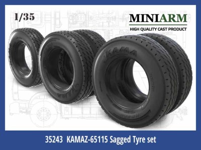 Miniarm 35243 КАМАЗ-65115 самосвал шины с просадкой (11шт) 1/35