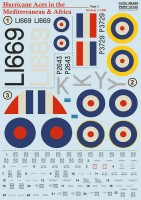 Print Scale C48225 Hurricane Aces MTO and Africa - Pt.1 (decal) 1/48