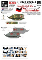 Star Decals STAR35909 Spanish Civil War #2. CA-1 Schneider. Republican side - militias of JSU, UGT and UHP 1/35