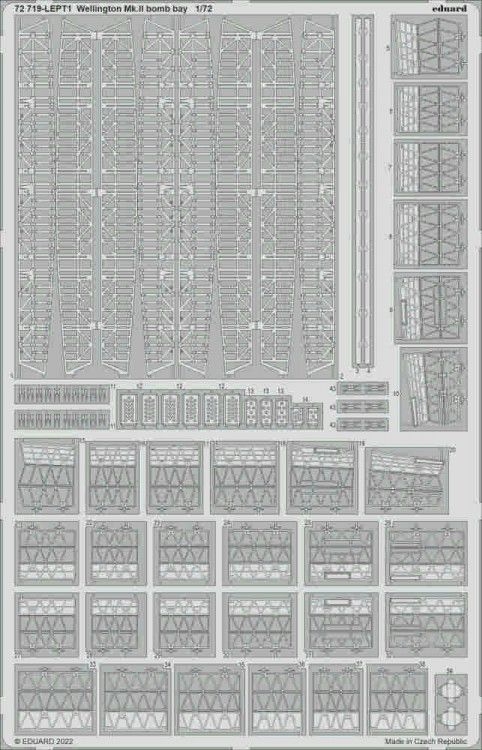 Eduard 72719 SET Wellington Mk.II bomb bay (AIRF) 1/72