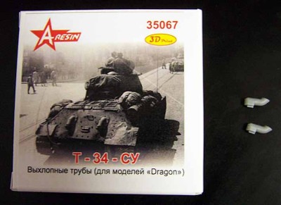 A-resin 35067 Т-34 выхлопные трубы (для моделей Драгон) 1/35