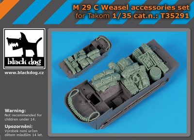 Black Dog T35291 M29C Weasel accessories set (designed to be used with Takom kits) 1/35