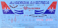 BOA Decals 44103 Airbus A319 Air Serbia (REV) 1/144