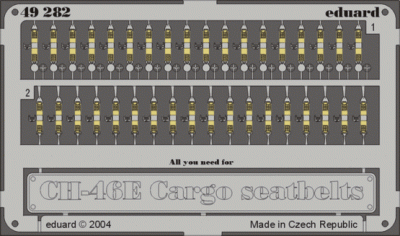 Eduard 49282 CH-46E/D seatbelts cargo type ACA