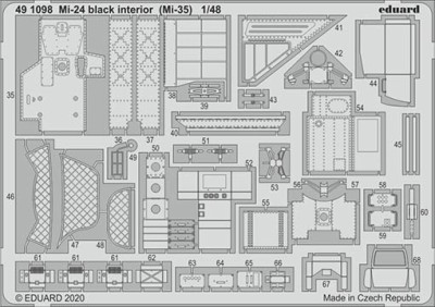 Eduard 491098 SET Mi-24 interior black (Mi-35) (ZVE)