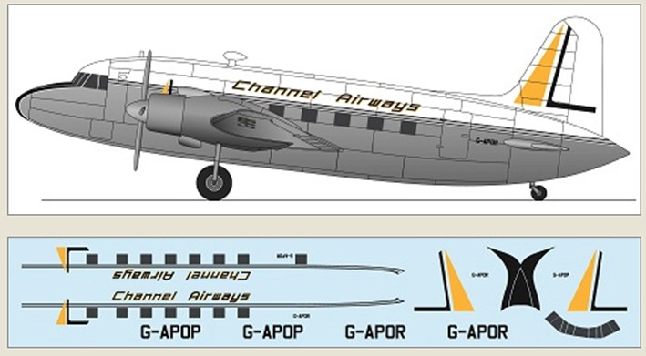 F-rsin Plastic FRP4131 Vickers Viking Channel Airways (laser decals) 1/144