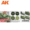 AK Interactive AK-11639 Набор красок серии 3 rg 4БО зелёная модуляция 4 шт