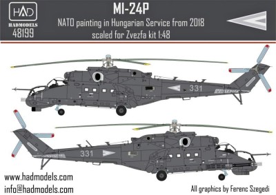 HAD 48199 Decal Mi-24P NATO in Hungarian service 1/48